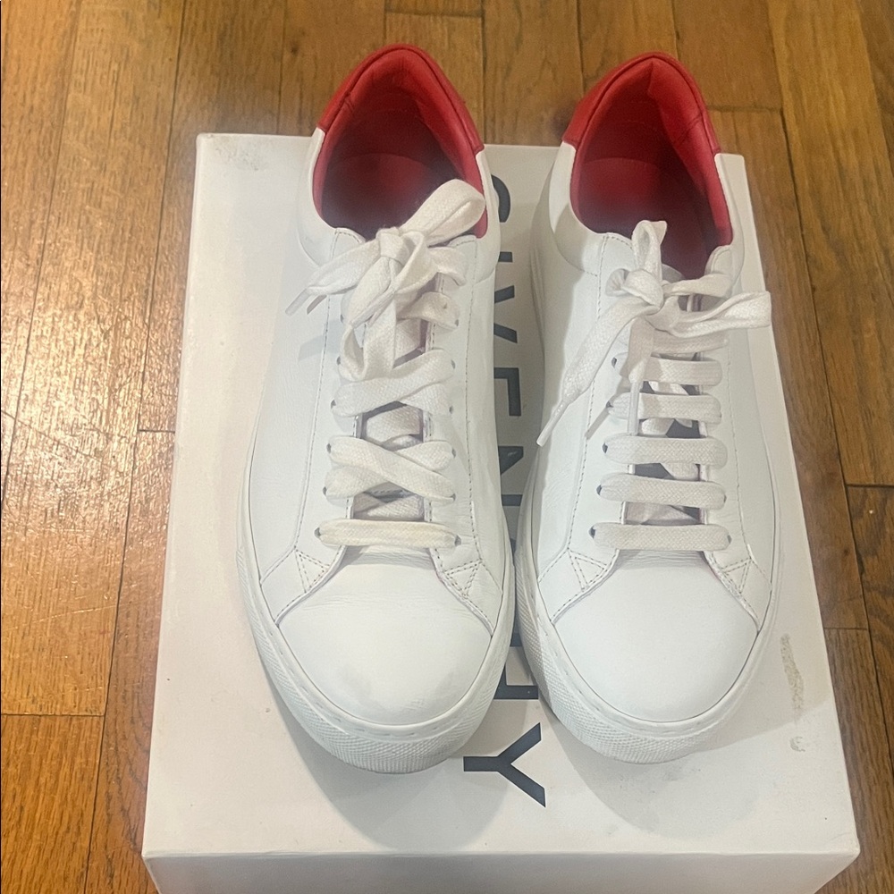 Givenchy White and Red Women's Sneakers - Picture 3 of 8
